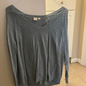 GAP Light Blue V-Neck Sweater